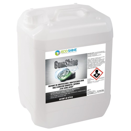 ECO SHINE   Car Gum Shine 5l Preparat do zabezpieczania i nabłyszczania opon i elementów gumowych, zapewnia "efekt nowej opony"