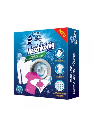WASCHKONIG   Chusteczki wyłapujące kolor 20szt DE /24/