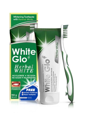 WHITE GLO Pasta do zębów wybielająca Herbal 150g AU