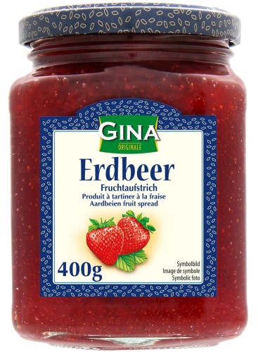 GINA   Konfitura tradycyjna Truskawkowa Erdbeer 400g DE
