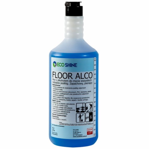 ECO SHINE   Floor Alco 1l uniwersalny, zapachowy, mocno pieniący płyn z alkoholem do mycia podłóg /12/