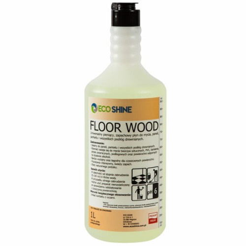 ECO SHINE   Floor Wood 1l Zapachowy, płyn do mycia paneli, parkietu, podłóg drewnianych /12/