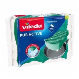 VILEDA   Zmywak kuchenny profilowany 2szt Pur Active Płaski /28/