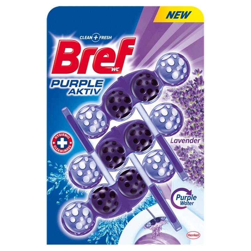 BREF    Zawieszka barwiąca do WC 3x50g Blue Activ Lawenda /9/ - Sklep i hurtownia FH German