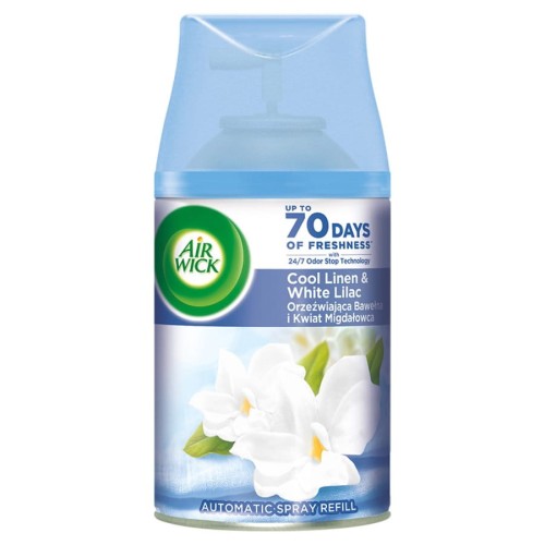 AIR WICK Fresh Matic Automatyczny odświeżacz powietrza zapas 250ml Orzeźwiająca Bawełna i Kwiat Migdałowca /6/