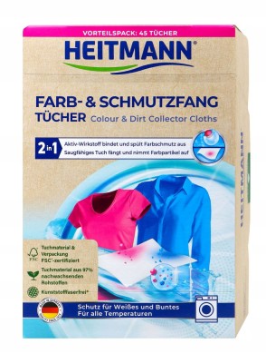 HEITMANN   Chusteczki wyłapujące kolor 45szt DE /6/