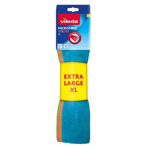 VILEDA   Ścierka 4szt Mikrofibra Color XL