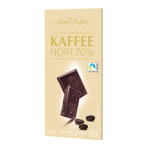 Maitre Truffout Noir – Niemiecka Czekolada Gorzka 70% z Kawą 100 g