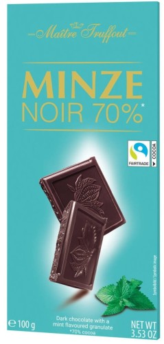 MAITRE   Czekolada Gorzka Mięta Minze 70% kakao 100g AT