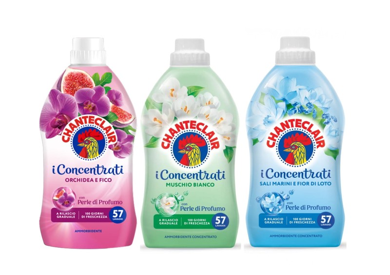 CHANTE CLAIR Zestaw Płynów do Płukania 3x1,14 L – Sali Marin, Muschio Bianco, Orchidea – z Włoch - Sklep i hurtownia FH German
