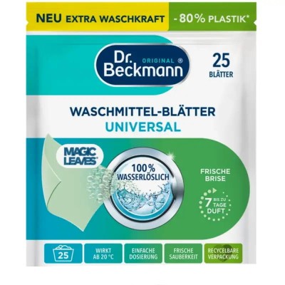 DR BECKMANN Magic Leaves Magiczne listki do prania 25szt Uniwersalne 