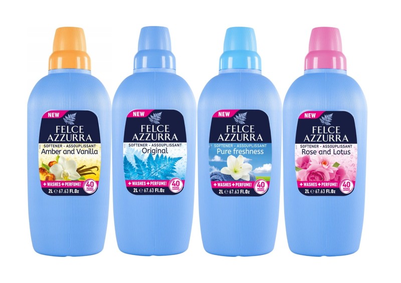 FELCE AZZURRA Zestaw 4x2L – płyny do płukania Classico, Amber Vanilia, Rose&Lotus, Pure Freshness - Sklep i hurtownia FH German