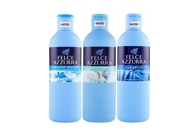 FELCE AZZURRA Zestaw włoskich żeli pod prysznic 3x650 ml – Classic, Białe Piżmo, Minerały Morskie - Sklep i hurtownia FH German
